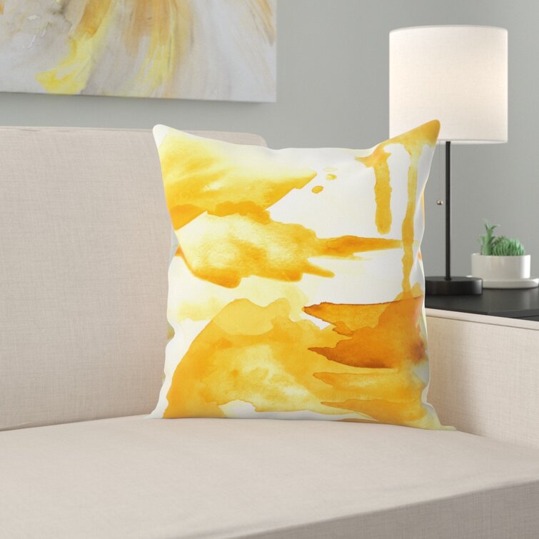 Bright yellow decorative online pillows